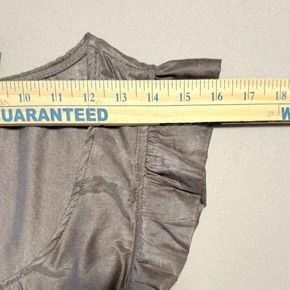 NWT Poetry Metallic Taupe Brown Dress - Picture 9 of 13